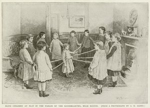 Blind Children at Play in the Parlor of the Kindergarten, Near Boston by American School